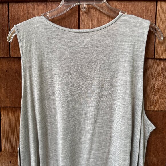 NWT Eileen Fisher Pearl Gray Washable Silk Blend Tunic Tank in Women's X-Large - Picture 7 of 9